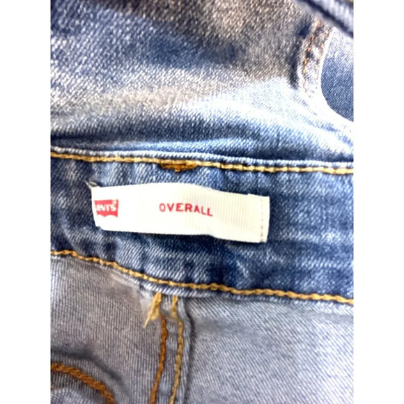 Levi’s Girls Jean Bid Overalls Med Wash Distressed Size 10R - Picture 3 of 8